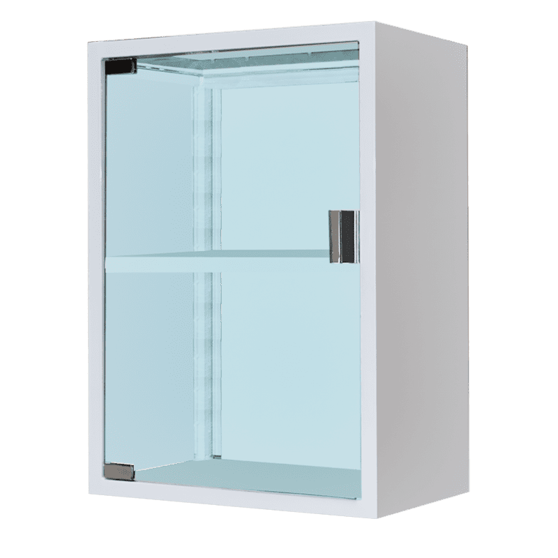 Шафа медична навісна ШМН з скляними дверцятами, ТМ ЗАПОВІТ